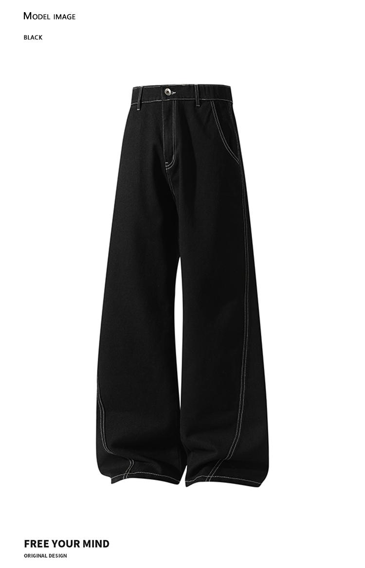 4-pack men’s jeans for autumn/winter, high cotton gradient straight-leg jeans, retro street style versatile, everyday commuting pants for men