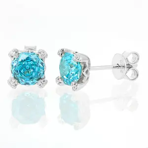 【#ES9250208】Shiny earrings UCCIYO Earrings For Women 925 Sterling Silver Stud Earring Men Hip Hop Jewelry Couple Gift