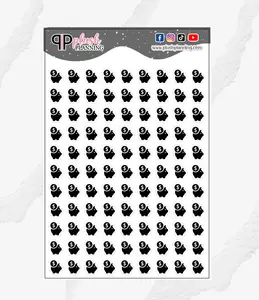 Piggy Bank Icon Planner Stickers, Savings Tracker, Budget Tracker