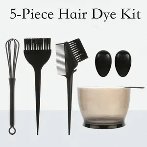 5-Piece Professional Hair Dye Kit, Salon Hair Coloring & Treatment Set for Dyeing, Oil Treatment, Mixing & Full Hair Care Styling