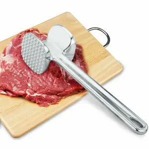 Stainless Steel Aluminium Double Side Beaf Steak Mallet Meat Tenderizer Hammer