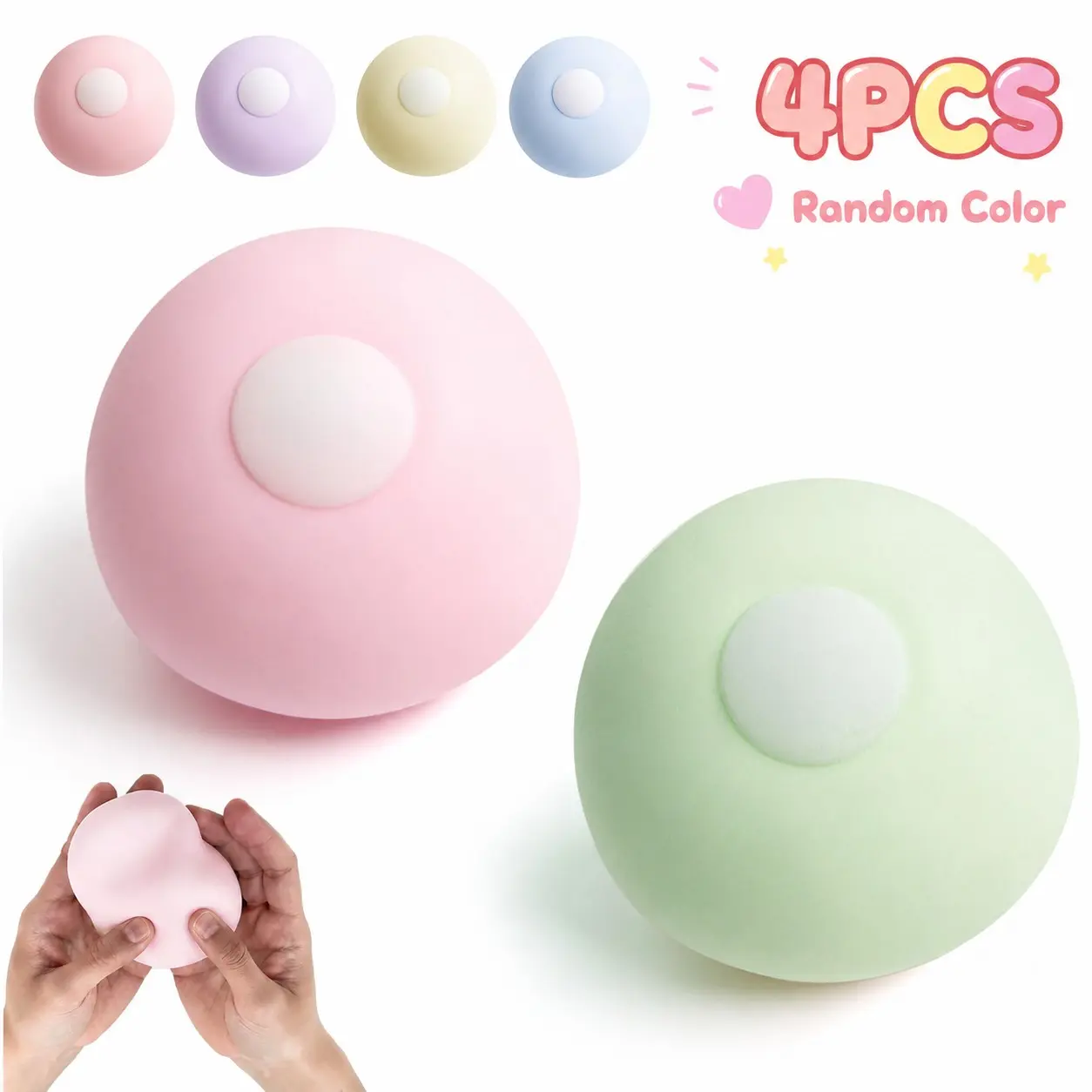 4PCS Shapeable Squishy Toys Sand Squishy Ball, Fidget Squishy Toys, Malleable Sand-Filled Sensory Toy for Anxiety Relief and Focus, Portable Stress Balls for Kids & Adults, Sensory Stress Reliever, Stress Relief Tools