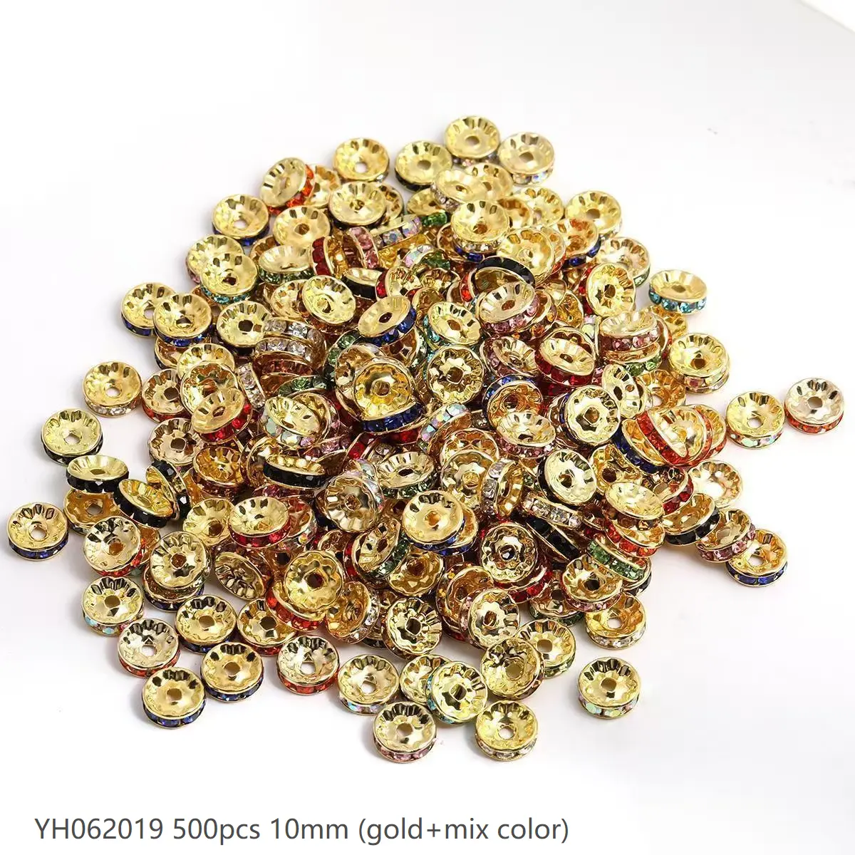 #62 （10mm 500pcs）Gold/ Mix YH062019