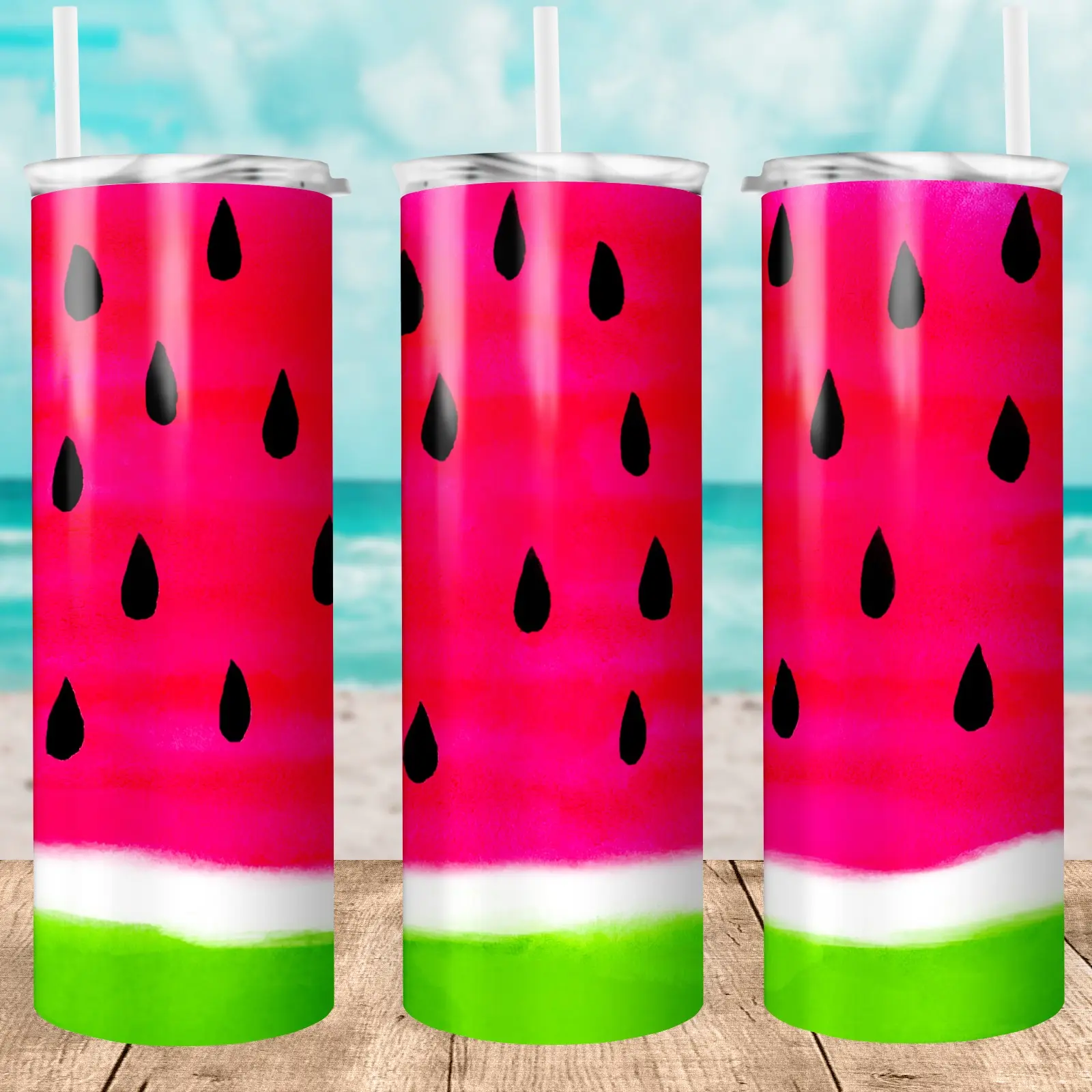 Summer Watermelon Drink Tumbler | Sublimation Tumbler | Coffee | Gift | Water Bottle | 20oz Or 30oz | Fruit | Summer | Watermelon | Fresh | Colorful