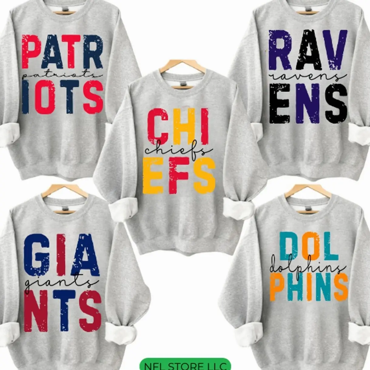 Vintage Football All Team Sweatshirt | Team Colors Retro Style | Game Day Unisex Pullover IJ