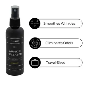 Wrinkle Releaser Spray - Bare Naked Scent - Smoothes Wrinkles, Eliminates Odors, Travel-Sized for Easy Use