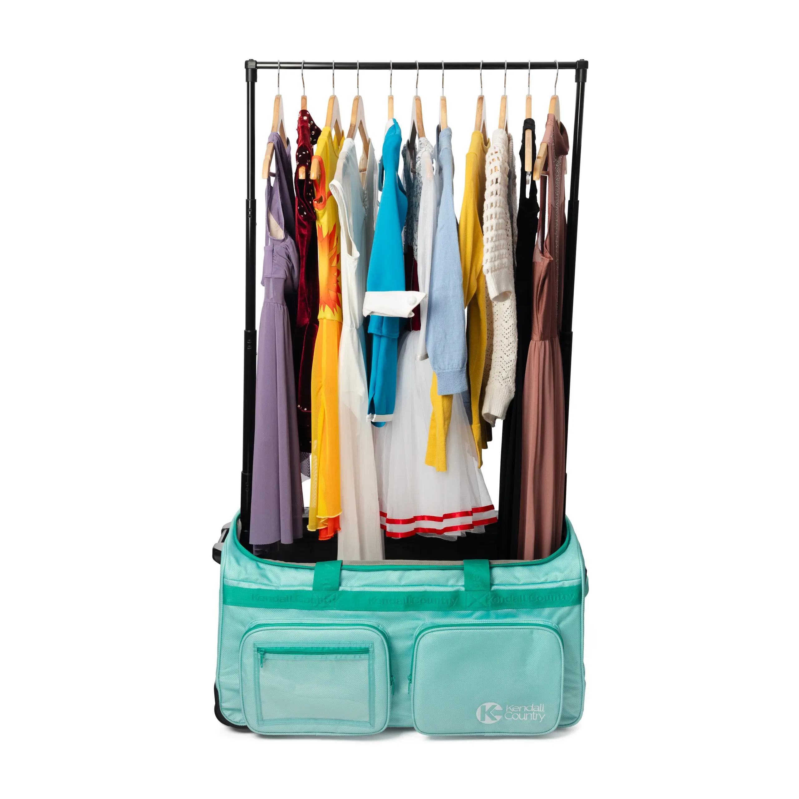 Large Dance Bag with Garment Rack - Seafoam Green, 28"