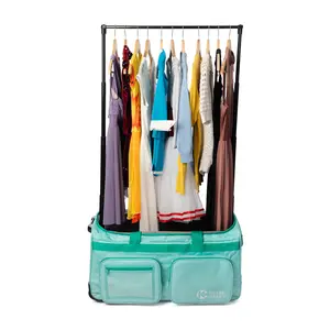 Large Dance Bag with Garment Rack - Seafoam Green, 28"