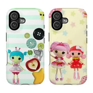 Cute Lalaloopsy Phone Case Cute Cartoon Pattern Two-In-One Drop-Resistant Mobile Phone Case Protection, Shockproof For IPhone 17-12, Pro Max, Pro Plus, and Samsung S25 24 23 Safety Case
