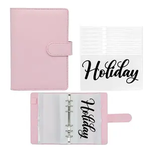 Pink Leather Budget Binder - A6