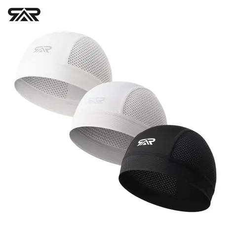Unisex Mesh Blend Cooling Helmet Liner Skull Cap - Helmet Inner Cap, 1-size Stretch Fit Accessories, Lightweight, Extreme Breathability, Sweat-Wicking, 4-Needle 6-Thread Flatlock Seams, for Construction Workers, Biking Adults' Sports Work Hat,outdoorfun