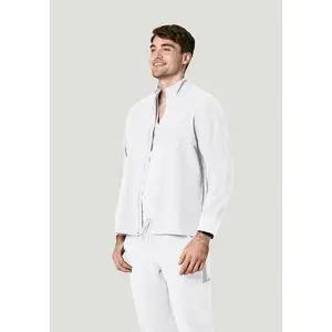 Men's Modern Scrub Jacket White
