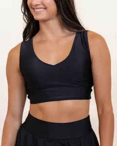 Twist Crop Black