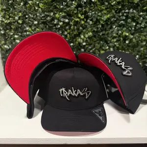 TRAKS Black Snapback Adjustable Design, Plaque Logo, Comfortable Fit, Available in Red & Black
