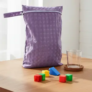 Eco-Friendly Waterproof PU Diaper Bag Organizer, Multifunctional Diaper Bag, Single Pocket Travel Storage Pouch, Dry Wet Separation, Large Capacity, Multiple Colors Available