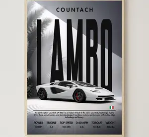 Lamborghini Countach - Art Print Home Decor - Super Car Poster - Gift For Him - POSTER NO FRAME