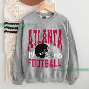 [Sale off up to 50%] Atlanta Football Vintage Sweatshirt, Retro Crewneck, Oversized Football Sweatshirt, Atlanta Football Fan Gift, streetwear graphic tee