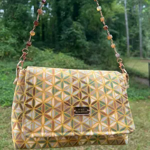 Make A Wish$ Sacred Geometry Crystal Purse / Shoulder Bag