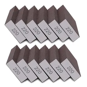 12 count Sanding Sponge 220 Grit Fine Sanding Blocks for Drywall Metal  Washable and
