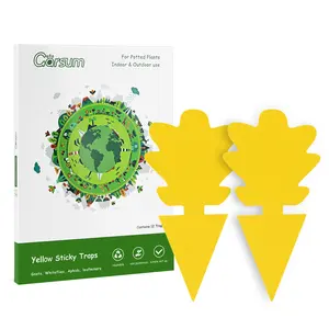 Garsum Yellow Sticky Traps 18 Pcs for Indoor Outdoor Plant Insect Catcher White Flies Mosquitos Fungus Gnats Flying Insects