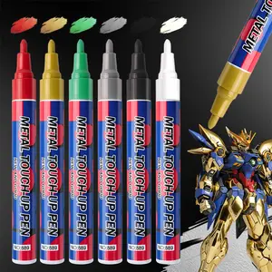 6 Colors Metal Touch Up Pens | Waterproof Fade-Resistant Paint Markers for Memorial Day Veteran Tombstone & Grave Restoration