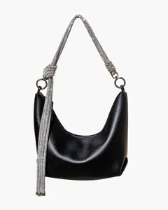 Hezi Leather Shoulder Bag - Black