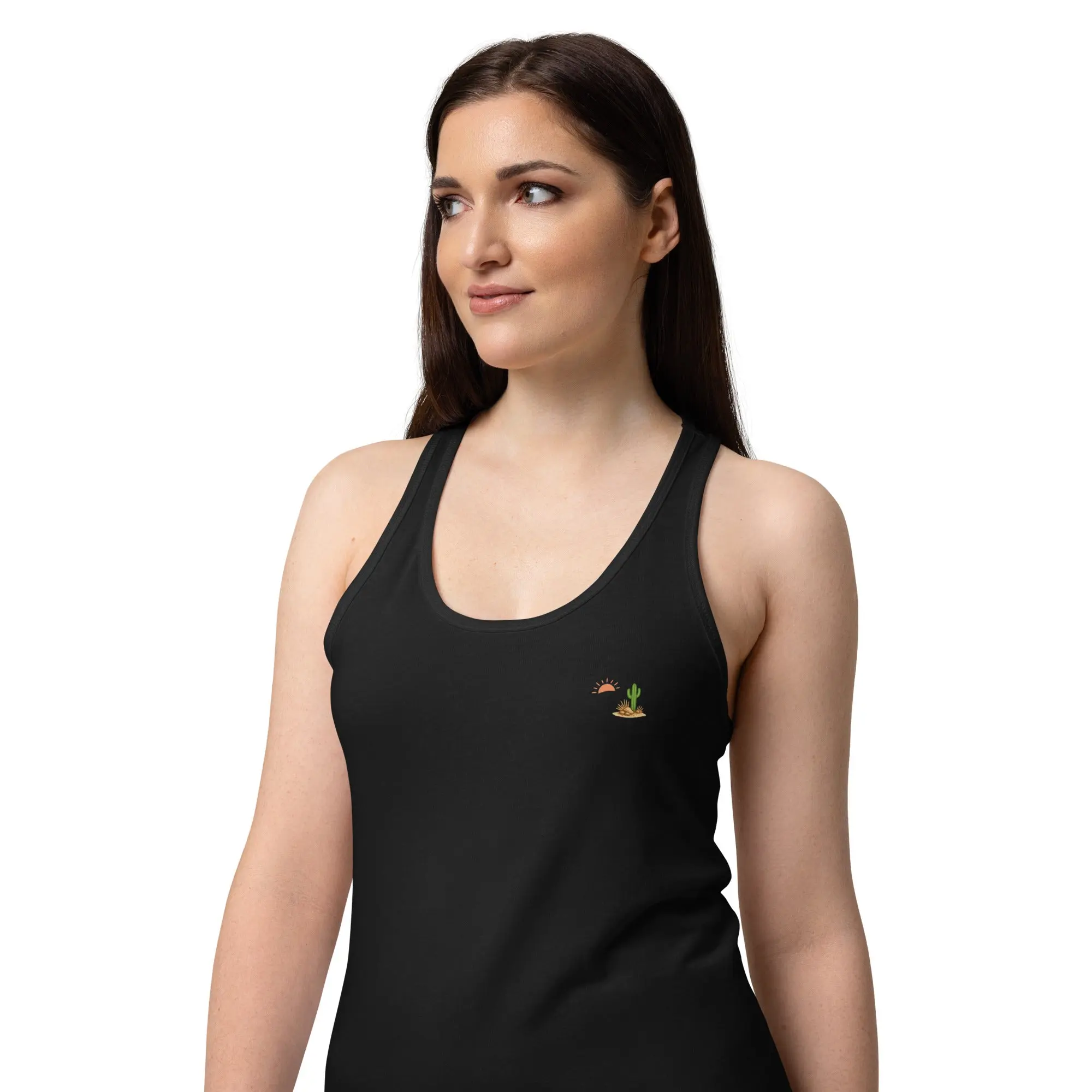 Women's Signature Fitted Sleeveless Cotton Scoop Neck Racerback Tank Top - Minimalist Basic, Breathable Lightweight Jersey, Comfy Seamless Polyester Fabric, Ideal for Gym Outfits, Athletic Singlet