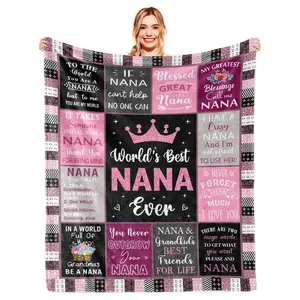Nana Gift Blanket, Birthday Present for Nana, Grandchildren's Best Nana Gift, Nana Hug Blanket, Grandma Gift, Mimi/gigi/nana Gift, Happy Blanket Gifts