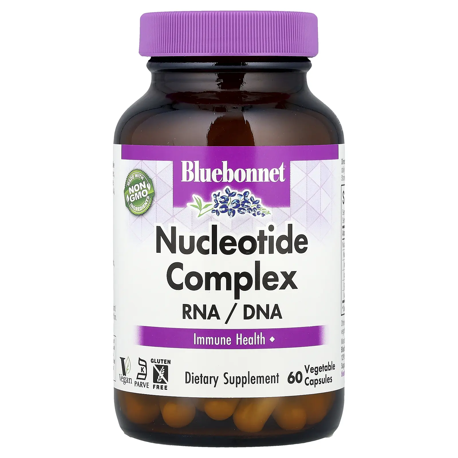 Bluebonnet Nutrition Nucleotide Complex, RNA / DNA, 60 Vegetable Capsules