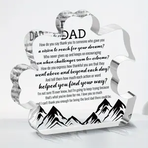 Acrylic Puzzle Decorative Plaque, Acrylic Plaque Sign, 1 Count Letter for Dad Pattern Birthday Gift, Unique Gift for Dad, Birthday Gift for Dad, Decor, Personalized Plaque