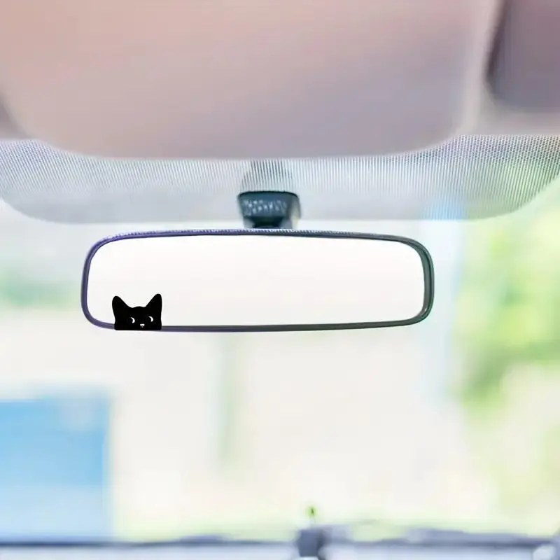Cat Pattern Car Sticker, Car Rearview Mirror Sticker, Multipurpose Exterior Decoration Accessories for Car, Truck, Motorcycle, Van, SUV