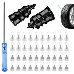 60/40Pcs Tire Repair Screws Plugs, Self-service Tyre Repair Vacuum Rubber Nails Kit for Car/Motorcycle/Truck/Tractor Puncture Fast Tyre Repair Supplies