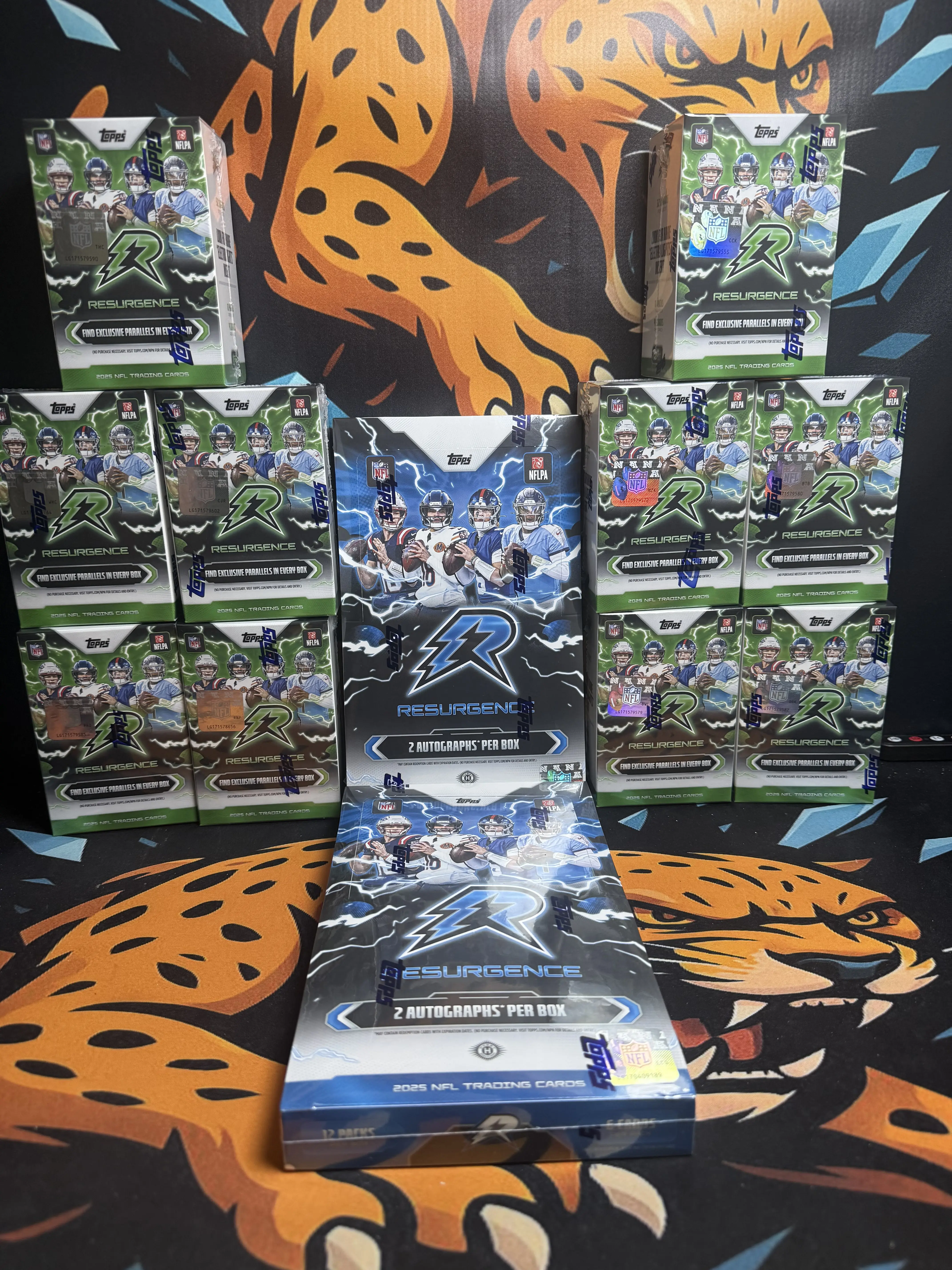 NFL PYT BREAK 182: (10) 2025 NFL TOPPS RESURGENCE BLASTERS (2) HOBBY BOXES
