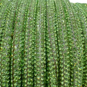 Light Peridot Corded Rhinestone Rope