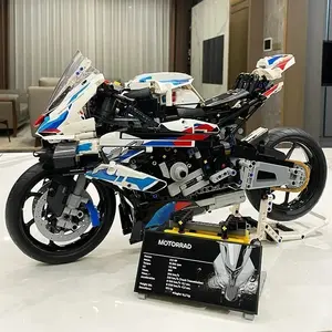 1920PCS Technical 1:5 Scale M 1000RR Motorcycle Building Blocks - Mechanical Set MOC Vehicle Model,Assembly Toy enjoyed by Boys