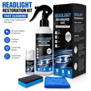 Headlight Restoration Kit, Removes Stains, Oxidation, Scratches, Polishes, Cleans, Maintains Headlight Housing, Care Tools