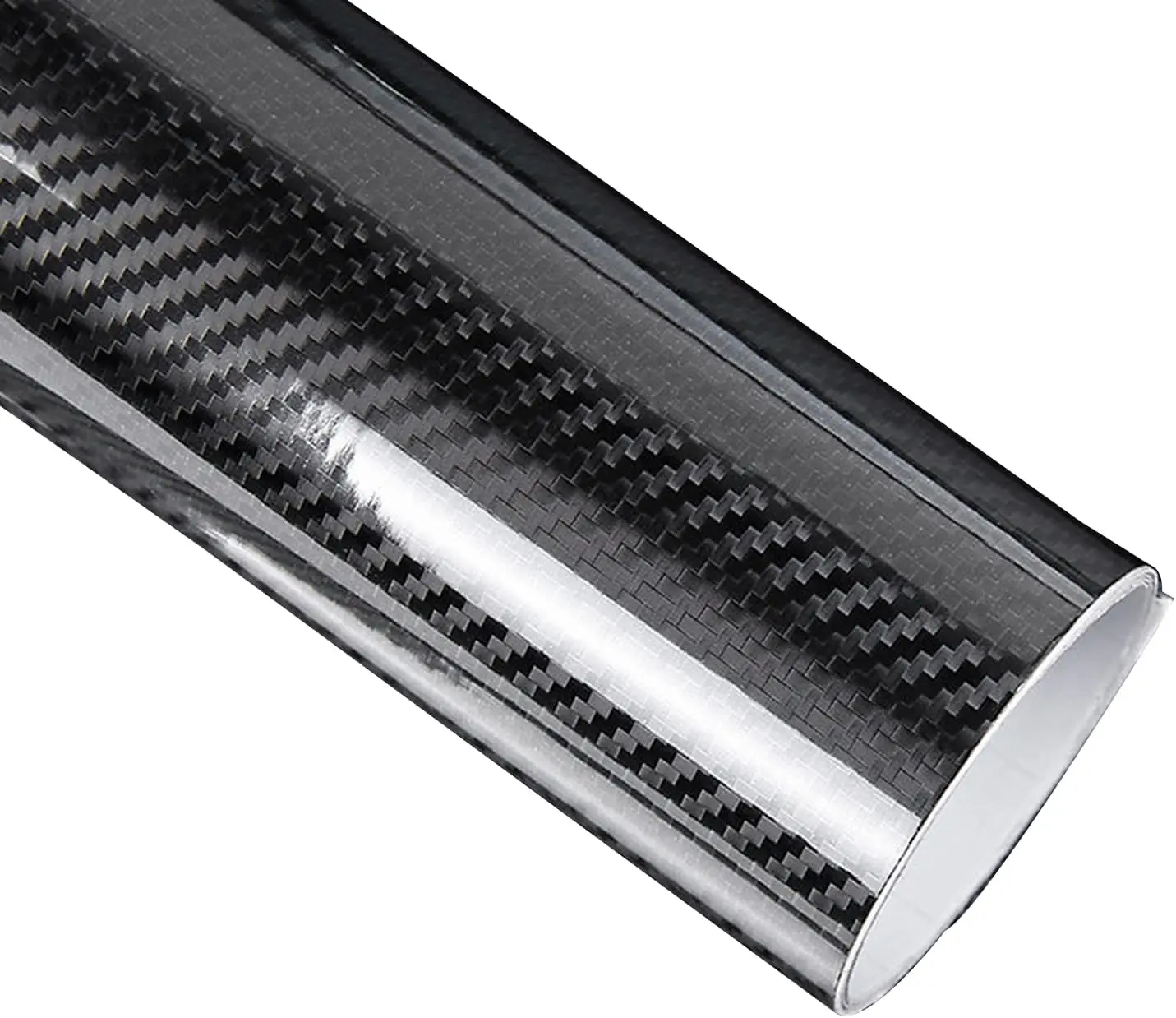 6D Carbon Fiber Vinyl Wrap Roll - 1ft x 10ft Self-Adhesive, No-Bubble Air Release Film, Dust-Proof, Fade-Resistant Auto Protection Sticker for Easy DIY Interior & Exterior Use (Black), Easy Diy Installation