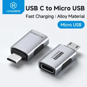 Hagibis USB C to Micro USB Adapter Type C Female to Micro USB Male Convert Connector for Android Phones Fan Power bank Samsung