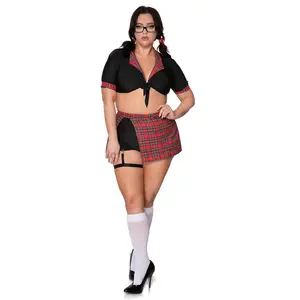 Plus Size Plaid School Uniform Costume