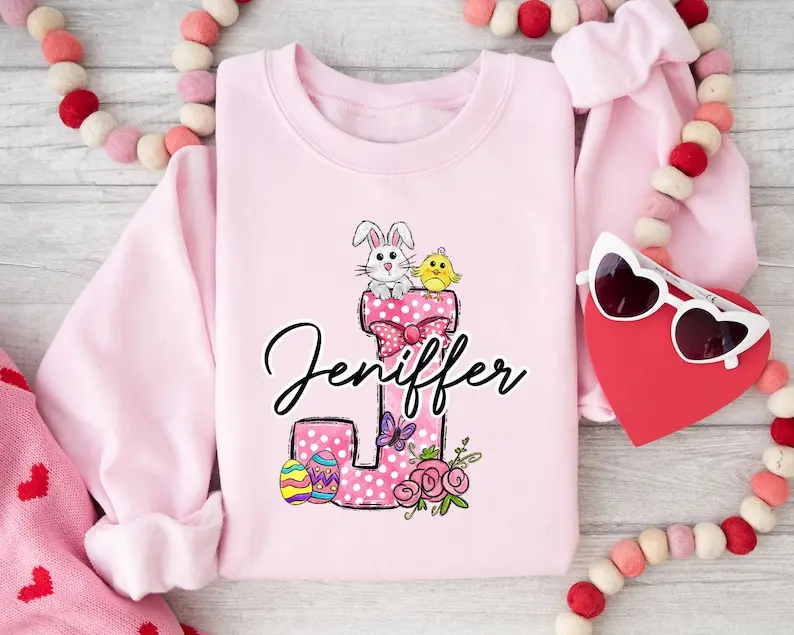 Family Easter Name Sweatshirt, Monogrammed Family Easter Shirt, Personalized Easter Family T-Shirt