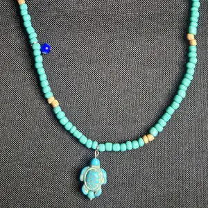 Howlite Turquoise Turtle Necklaces