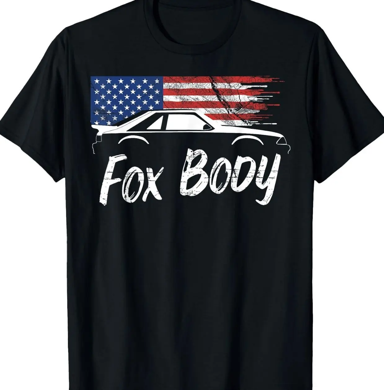 Vintage Muscle Car Foxbody 5.0 American Flag Stang Muscle Car T-Shirt Sweashirt, Hoodie
