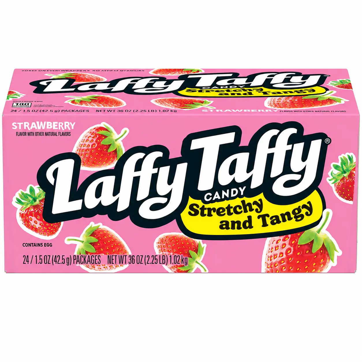 Laffy Taffy Stretchy & Tangy Strawberry, 1.5 Ounce 24 ct