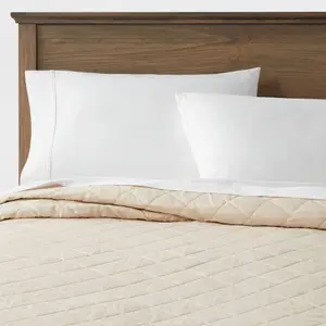 Diamond Stitch Cotton Linen Quilt - Threshold