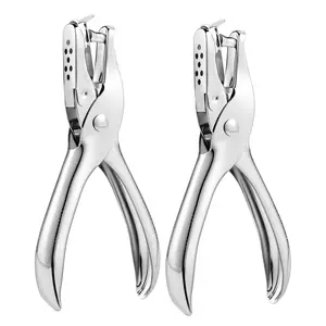 2 count Hole Punch,1/4 Inch Single Hole Puncher with 8-Sheet Capacity,Durable One Hole Paper Punch,Create Circle Hole Punch for Crafts, Tags,Tickets & Scrapbooks by