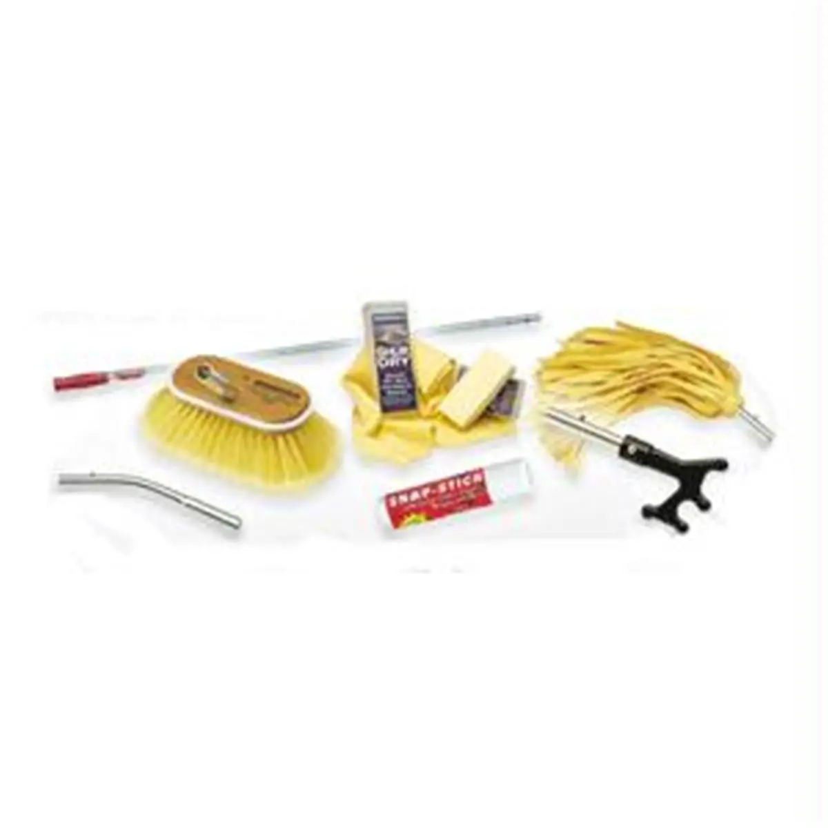 212 MAIN Shurhold Telescopic Intermediate Marine Maintenance Kit - 6-Telescoping Extension Handle, 3-in-1 Boat Hook, 10" Curved Adapter, Snap-Stick, 45oz Tube, Soft Deck Brush - Ideal for Kayak Cleaning