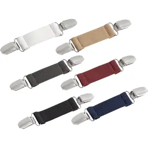 6 Pieces Dress Clips Back Cinch Set,5.5inch Scarf ,Sweater ,Clothes ,Shawl ,Retro Cardigan Collar ,Travel Hat ,Dress Shirt Brooch Clip for Women Girl Decor(Black, White, Grey, Beige,Sapphire Blue, Dark Red)