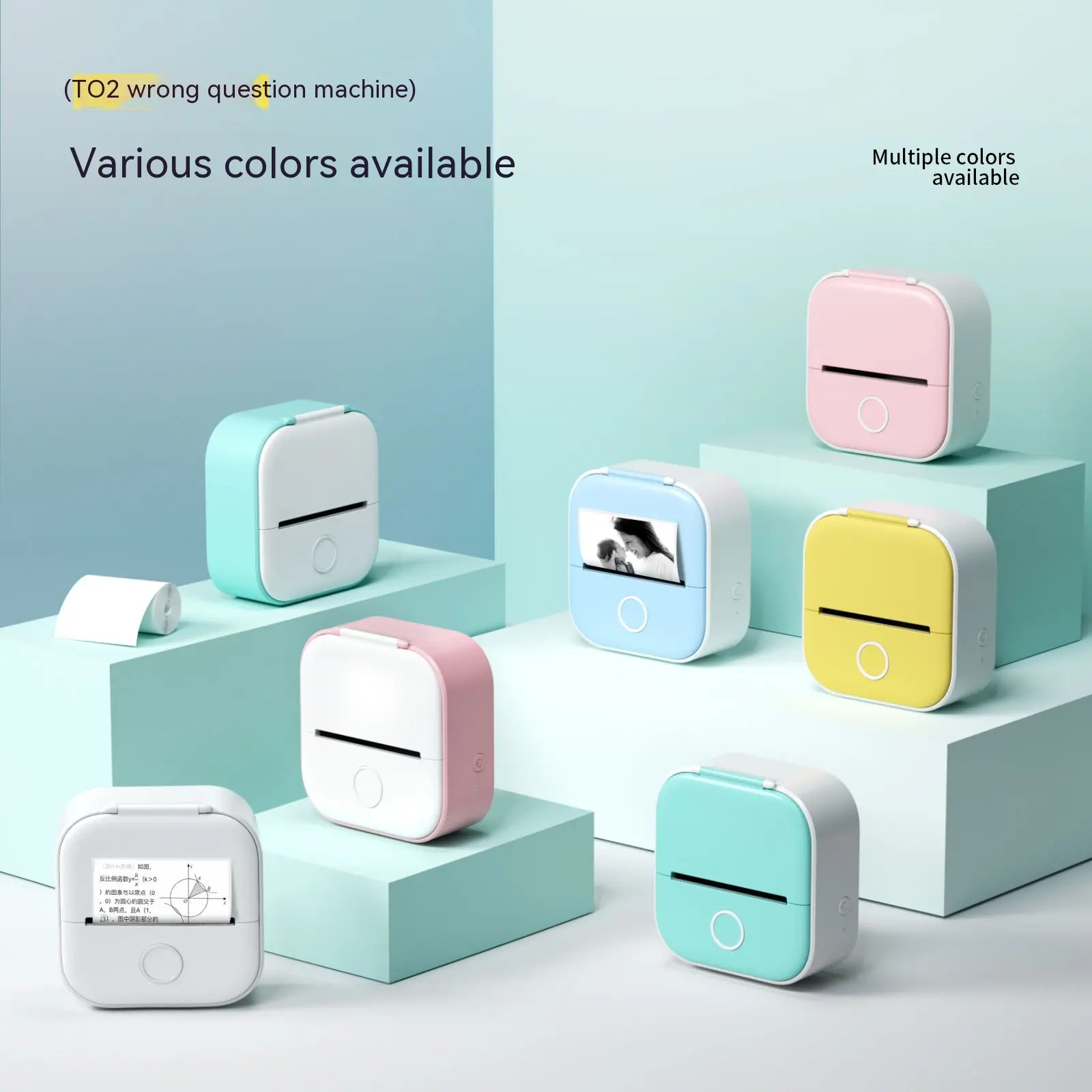 Portable Mini Thermal Label Printer, Bluetooth-Compatible Device for Home, Student Wrong Question Printing & Price Tag Creation