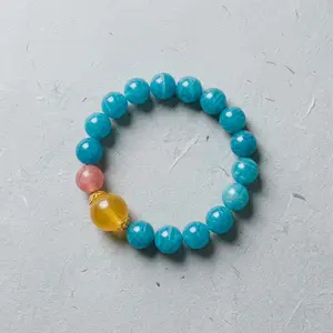 Amazonite × Rhodonite 'Hope' Bracelet