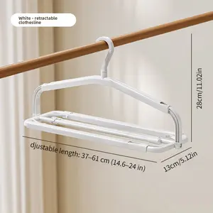 XXL Adjustable Hanger - Smooth Surface, Non-Slip Design, ABS-Enhanced Hook, No-Crease Home Organizer for Towels, Blankets - Space-Saving Laundry Storage